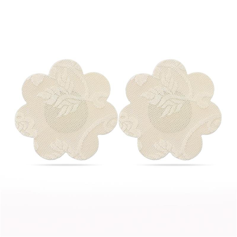 Pack Nipple Covers Flower and Heart Beige - Image 4