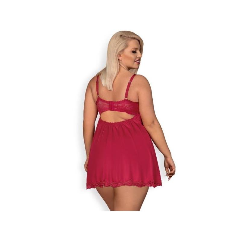 Rosalyne Babydoll and Thong Red Size S/M - Image 4