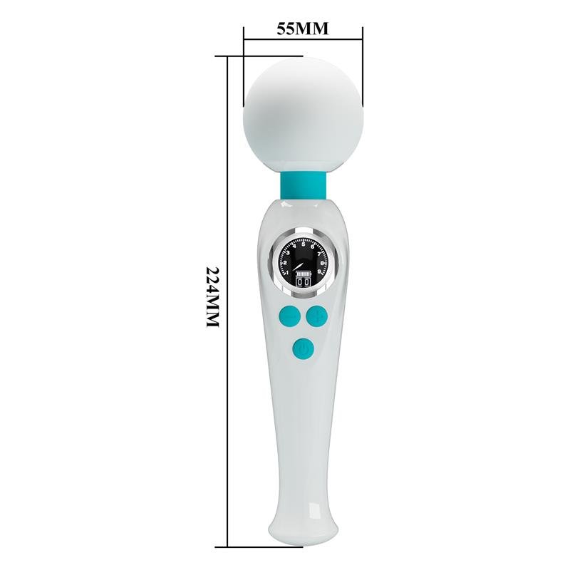 Skyler Massager Wand with Digital Screen White - Image 12