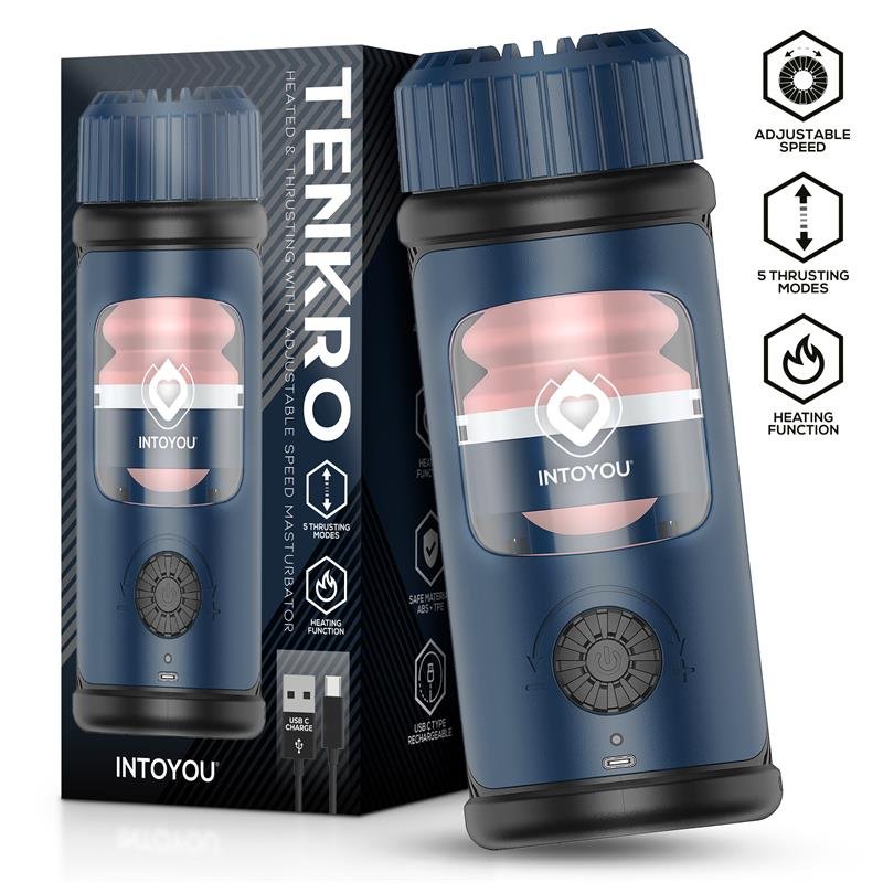 Tenkro Masturbator wit Thrusting and Heat USB-C